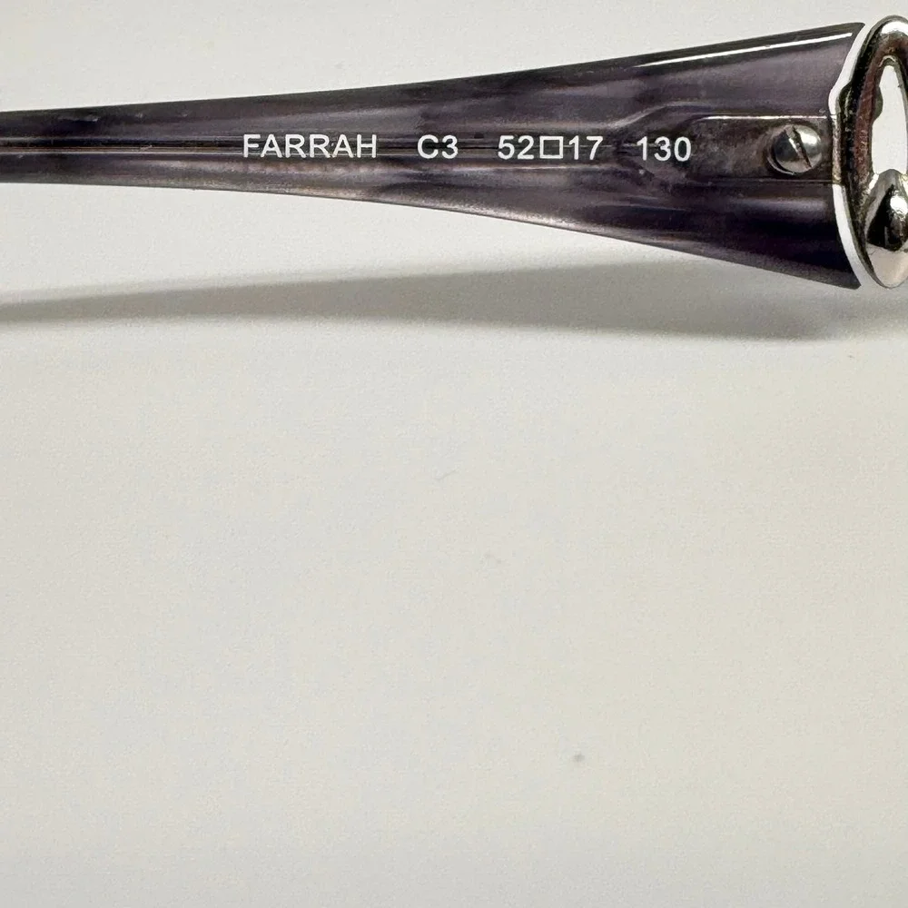 Linea Roma Farrah C3 Silver Crystal Rectangle Eyeglass Frames 52-17-130
